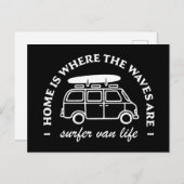 Surfer Camper van life lustige Zitate Postkarte (Vorne/Hinten)