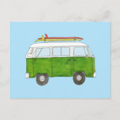 Surfer Campervan Postkarte (Vorderseite)