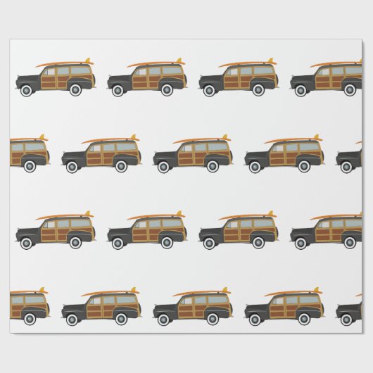 Surfer Car Geschenkpapier (Flach)