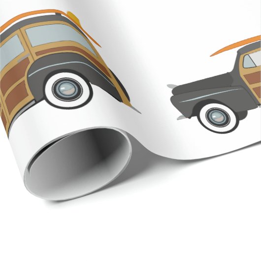 Surfer Car Geschenkpapier (Rolleneckpunkt)