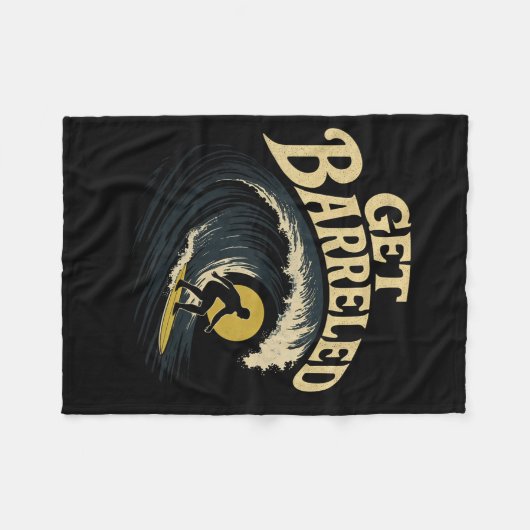 Surfer Catching A Rrel - Get Rreled _1  Fleecedecke (Vorderseite (Horizontal))