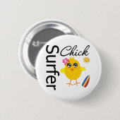Surfer Chick Button (Vorne & Hinten)