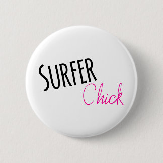 Surfer Chick Button