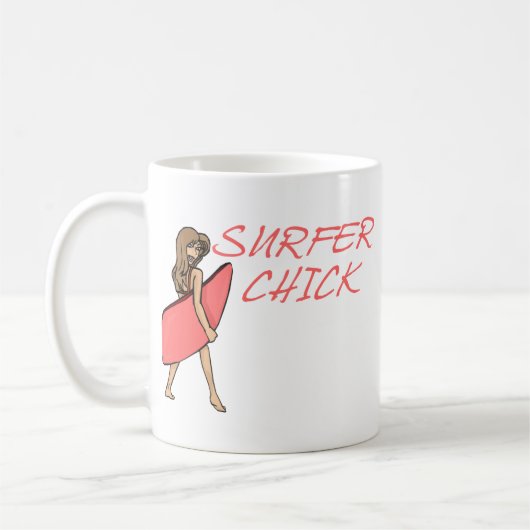 Surfer Chick Kaffeetasse (Links)