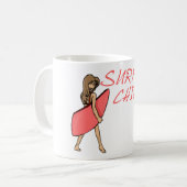 Surfer Chick Kaffeetasse (Vorderseite Links)