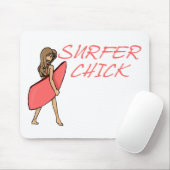 Surfer Chick Mousepad (Mit Mouse)