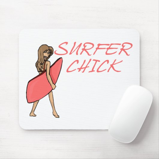 Surfer Chick Mousepad (Mit Mouse)