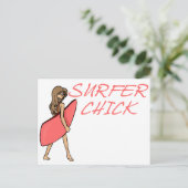 Surfer Chick Postkarte (Stehend Vorderseite)