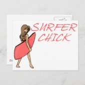 Surfer Chick Postkarte (Vorne/Hinten)