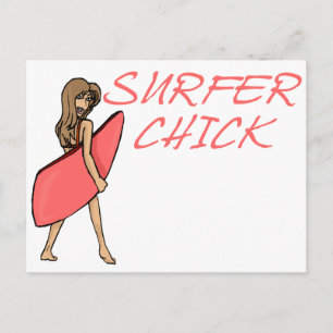Surfer Chick Postkarte