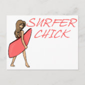 Surfer Chick Postkarte (Vorderseite)