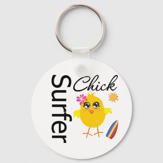 Surfer Chick Schlüsselanhänger (Vorderseite)