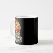 Surfer Claus Lustiger Santa Surf-Instructor Surfen Kaffeetasse (Vorderseite Links)