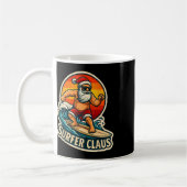 Surfer Claus Lustiger Santa Surf-Instructor Surfen Kaffeetasse (Links)