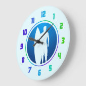 Surfer Clock Große Wanduhr (Winkel)