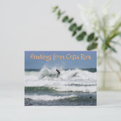 Surfer Costa Rica (customizable) Postkarte (Stehend Vorderseite)
