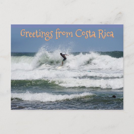 Surfer Costa Rica (customizable) Postkarte (Vorderseite)