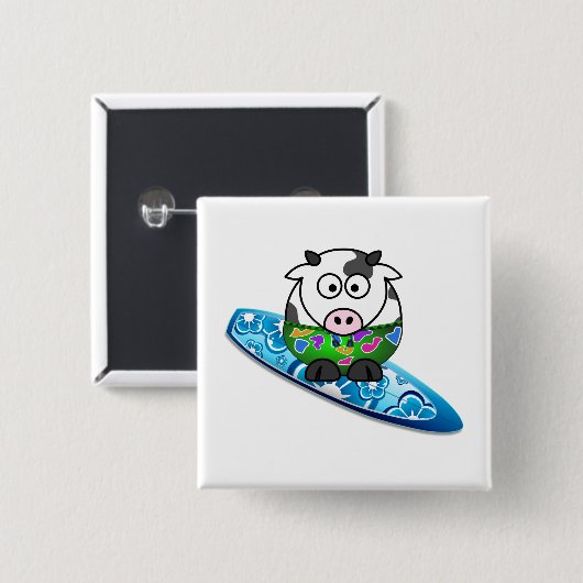 Surfer Cow Button (Vorne & Hinten)