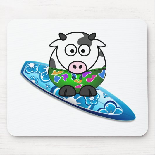 Surfer Cow Mousepad (Vorne)