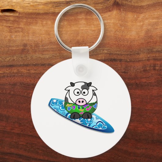 Surfer Cow Schlüsselanhänger (Vorderseite)