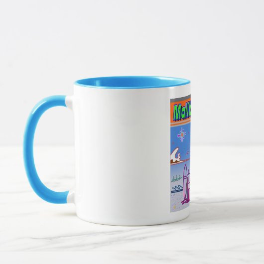 Surfer Cup "Malibu Beach" Tasse (Links)