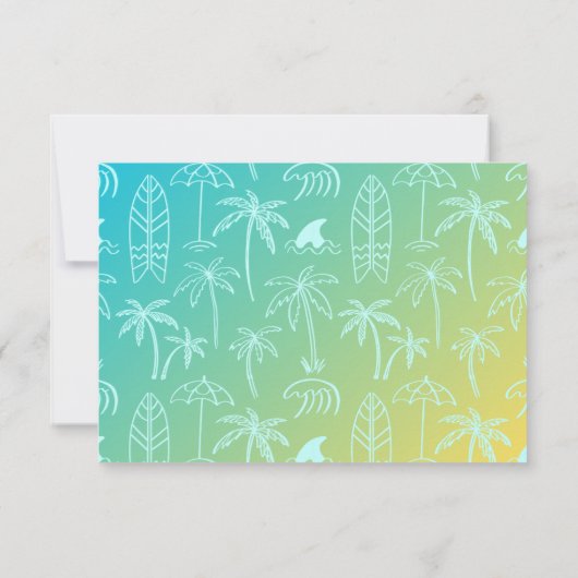 Surfer Dankeschön Karte (Rückseite)