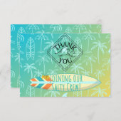 Surfer Dankeschön Karte (Vorne/Hinten)