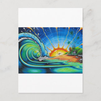 Surfer Design Postkarte