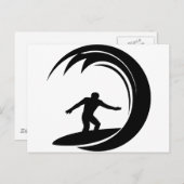 Surfer Design Postkarte (Vorne/Hinten)