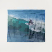 Surfer Digital Impressionismus Wandteppich (Vorderseite (Horizontal))