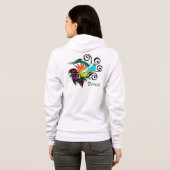 Surfer Dude Cartoon Hoodie (Schwarz voll)