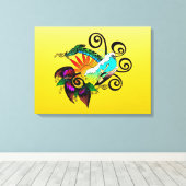 Surfer Dude Cartoon Leinwanddruck (Insitu (Holzboden))