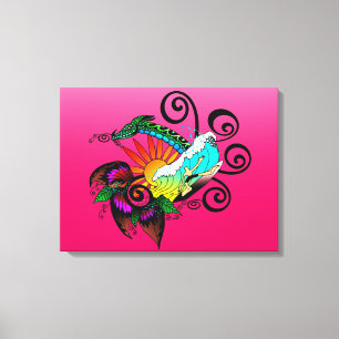 Surfer Dude Cartoon Leinwanddruck