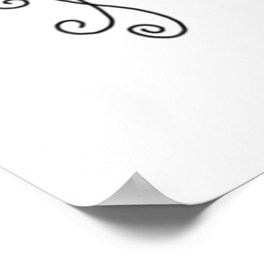 Surfer Dude Cartoon Poster (Ecke)