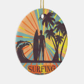 Surfer Dude Ceramic Ornament (Rechts)