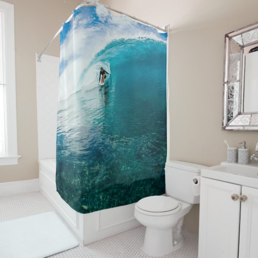 Surfer Duschvorhang (Beispiel)