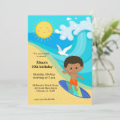 Surfer Einladung (Stehend Vorderseite)