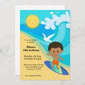 Surfer Einladung (Vorne/Hinten)