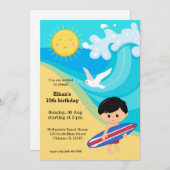 Surfer Einladung (Vorne/Hinten)