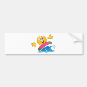Surfer-Emoji Autoaufkleber
