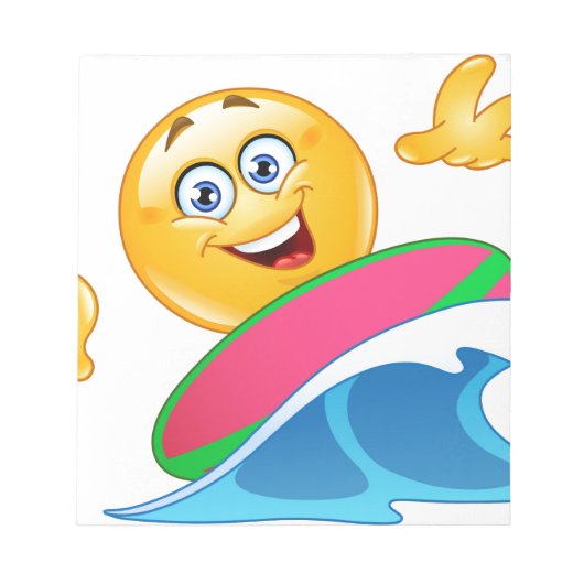 Surfer-Emoji Notizblock (Vorderseite)