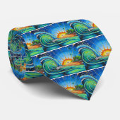 Surfer-Entwurf Krawatte (Gerollt)