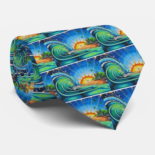 Surfer-Entwurf Krawatte (Gerollt)