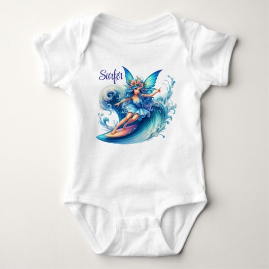 Surfer Fairy Baby Strampler (Vorderseite)
