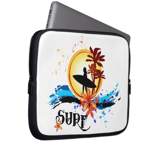 Surfer-Fall Laptopschutzhülle (Vorne Rechts)