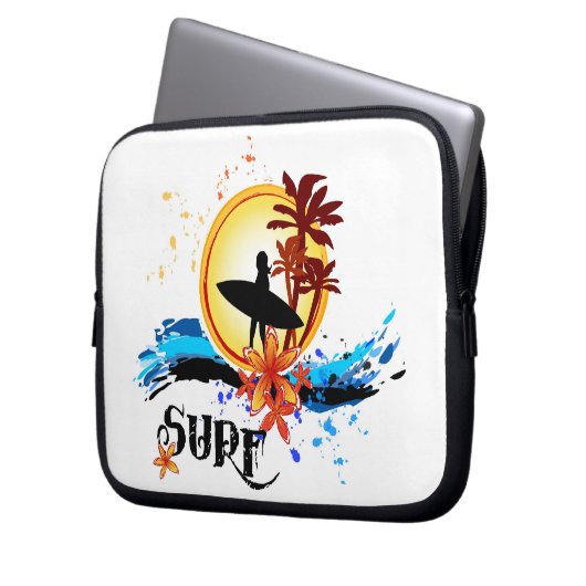 Surfer-Fall Laptopschutzhülle (Vorderseite Links)