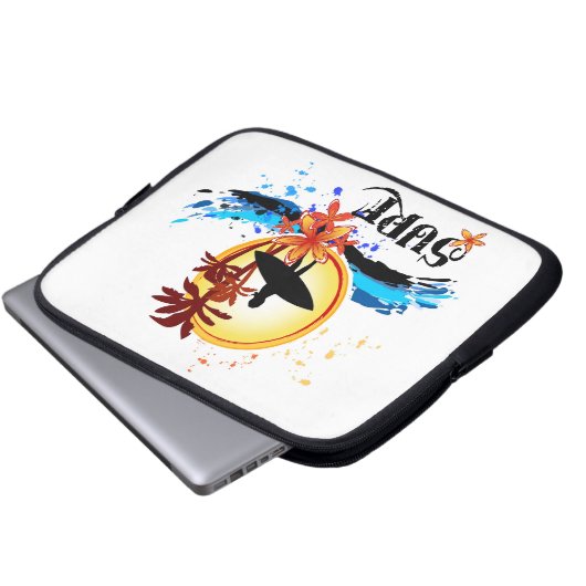 Surfer-Fall Laptopschutzhülle (Vorne Knopf)