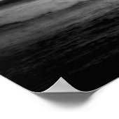 Surfer Fangen einer Welle am Morgen B&W Poster (Ecke)