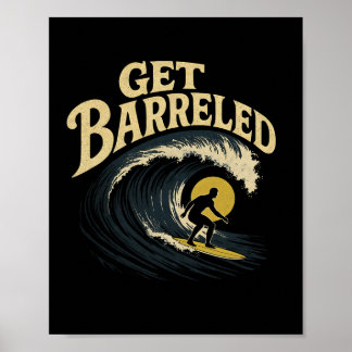 Surfer fängt eine Welle - Lass dich mitreißen _1 Poster