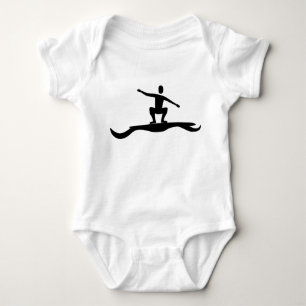 Surfer Figur - Schwarz Baby Strampler